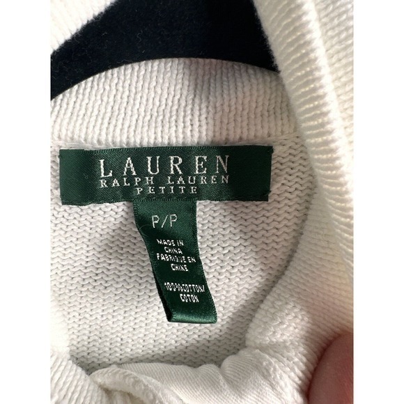 Lauren Ralph Lauren Petite Jacket Women's Size P/P White Button Down Zip Pocket - Picture 2 of 16